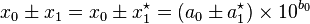 x_0 \pm x_1=x_0 \pm x_1^\star=(a_0\pm a_1^\star)\times10^{b_0}