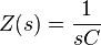 Z(s)=\frac{1}{sC}