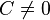 C \not= 0 \,
