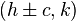 \left(h\pm c, k\right)