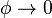 \phi \rightarrow 0