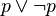 p \vee \lnot p