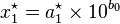 x_1^\star = a_1^\star \times10^{b_0}