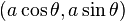 (a\cos\theta,a\sin\theta)\,