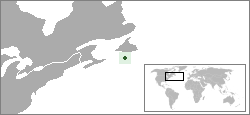 Location of Saint Pierre and Miquelon