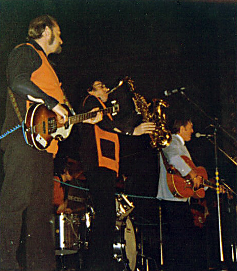 Bill Haley (right) and his Comets in 1974