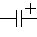 Polarized capacitor symbol 2