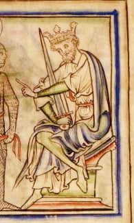 Harold Harefoot in the 13th century The Life of King Edward the Confessor by Matthew Paris