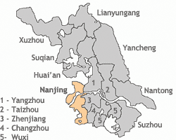 Prefecture-level cities of Jiangsu