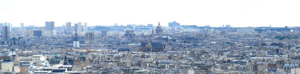 Paris skyline, looking south from Montmartre.