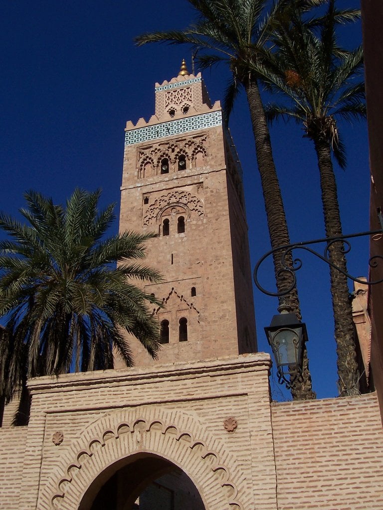 The minaret if the Koutoubia Mosque, Marrakesh, on which the Giralda was based.