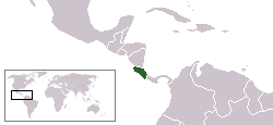 Location of Costa Rica