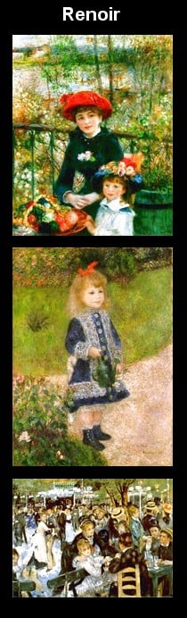 Paintings by Renoir.