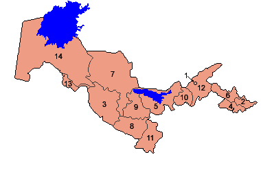 Political Map of Uzbekistan