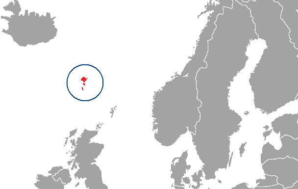 Location of Faroe Islands