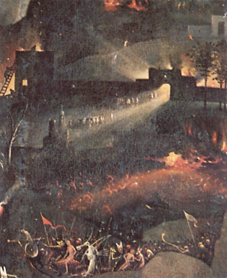 The dark realms of hell portrayed by Hieronymus Bosch bear some resemblance to the scenes described in the Apocalypse of Peter.