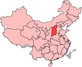 Shanxi is highlighted on this map