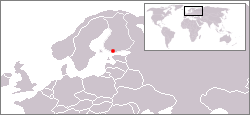 Location of Helsinki in Northern Europe