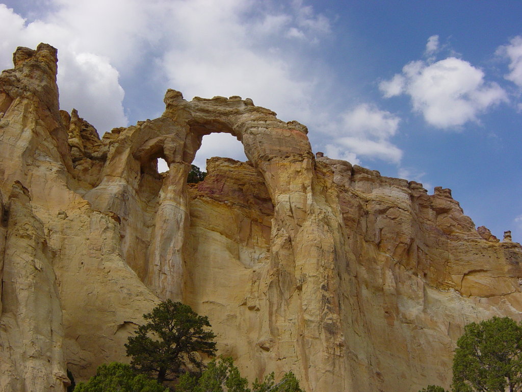 Grosvenor Arch, a unique sandstone double arch, is one of the most photographed places in the national monument.