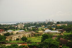 Kinshasa with Congo river in background
