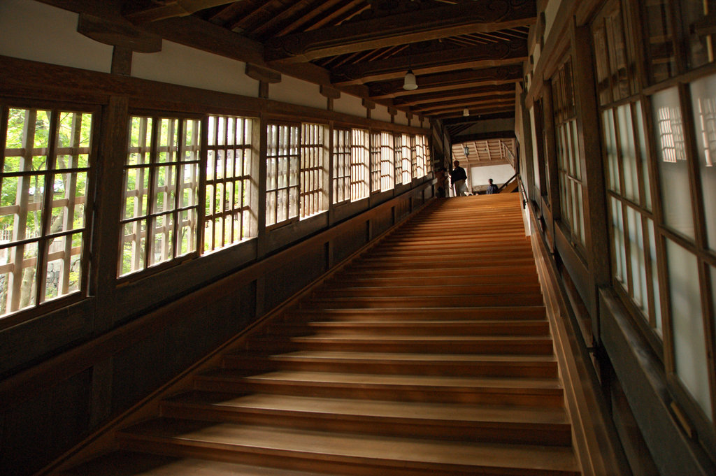 One of the covered corridors