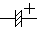 Polarized capacitor symbol 4