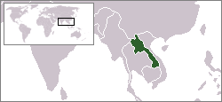 Location of Laos