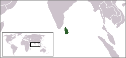 Location of Sri Lanka
