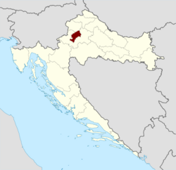 Location of Zagreb within Croatia