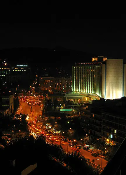 File:Athens night Hilton.jpg