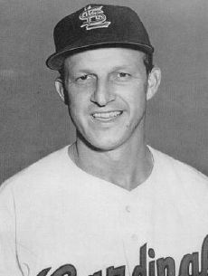Portrait of Musial in a Cardinals uniform