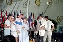 The Beach Boys with President Ronald and First Lady Nancy Reagan, 1983
