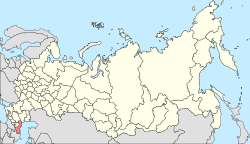 Location of the Republic of Dagestan in Russia