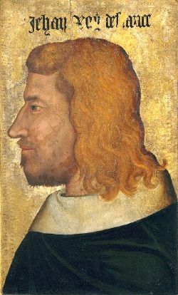 Portrait of John painted on wood panel around 1350, Louvre Museum