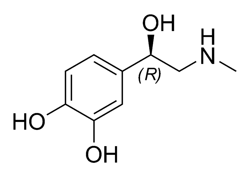 File:Adrenaline chemical structure.png