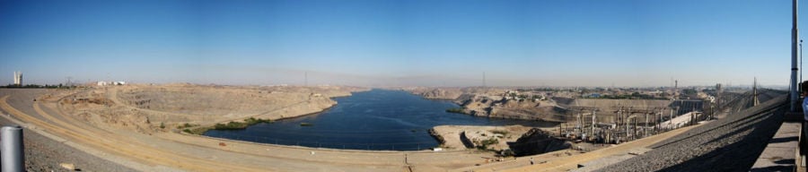A panorama of Aswan Dam