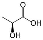 Skeletal formula of lactic acid
