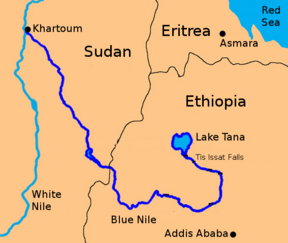 Map of the Blue Nile