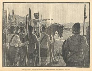 Battle of Bannockburn - Bruce addresses troops.jpg
