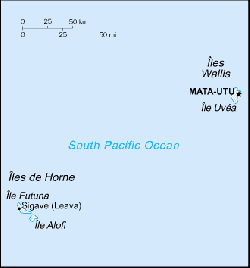 Location of Wallis and Futuna