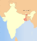 Thumbnail map of India with West Bengal highlighted