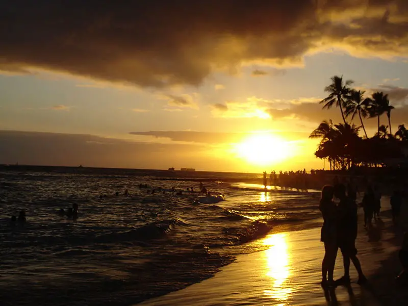 File:Waikiki Beach at Sunset.jpg