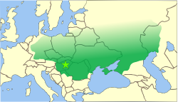 Location of Hunnic Empire