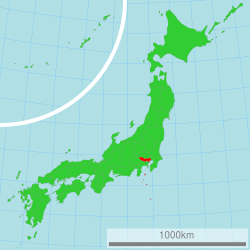 Location of Tokyo in Japan