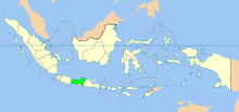 Map showing Central Java within Indonesia