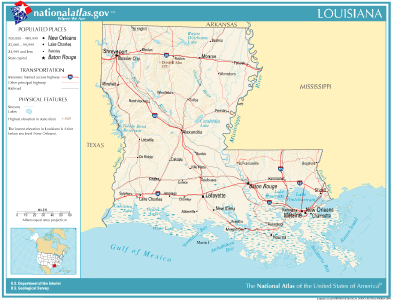 Louisiana State Flag - 64 Parishes