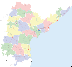 Map indicating the location of Andhra Pradesh