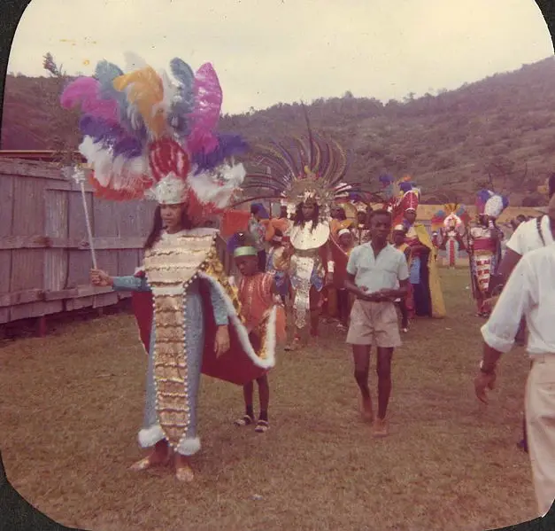 File:GrenadaCarnival1965FeatheredHeaddresses.jpg