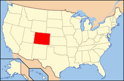 Location of Colorado in the United States