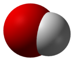 Space-filling model of the hydroxide ion